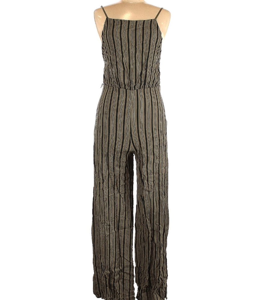 Blue Lemon striped backless jumpsuit
